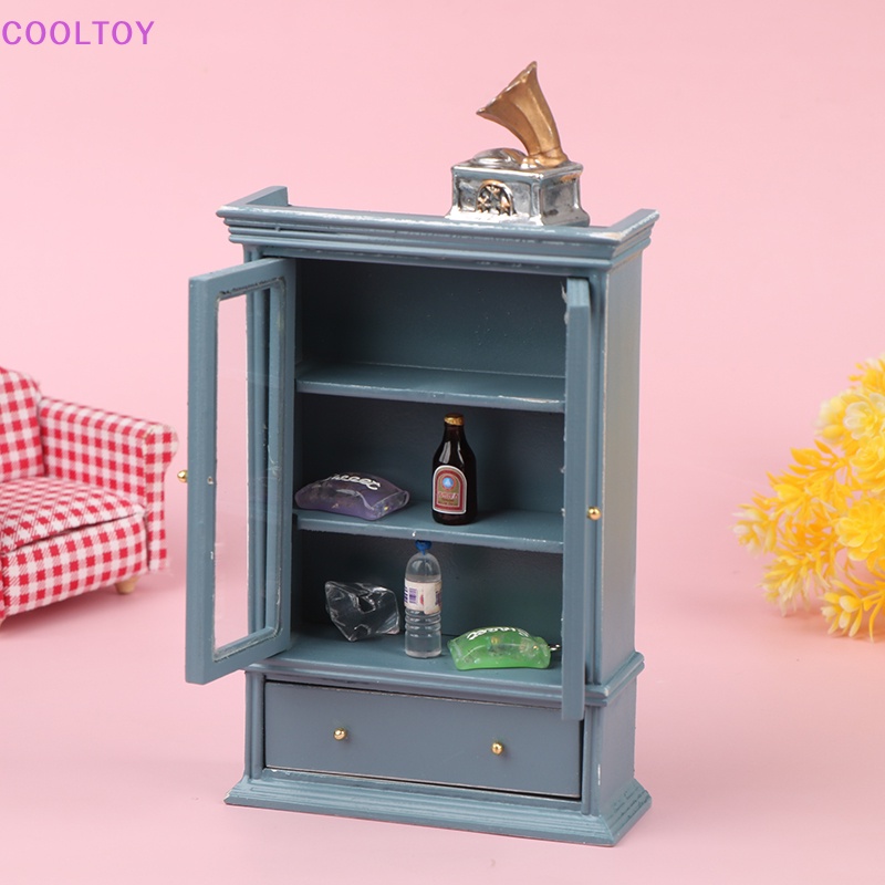 Mô Hình Kệ Sách Hai Cửa Tỉ Lệ 1: 12 Trang Trí Nhà Búp Bê