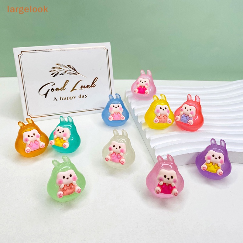 1 Tượng Thỏ Hoạt Hình Phản Quang Trang Trí Tiểu Cảnh