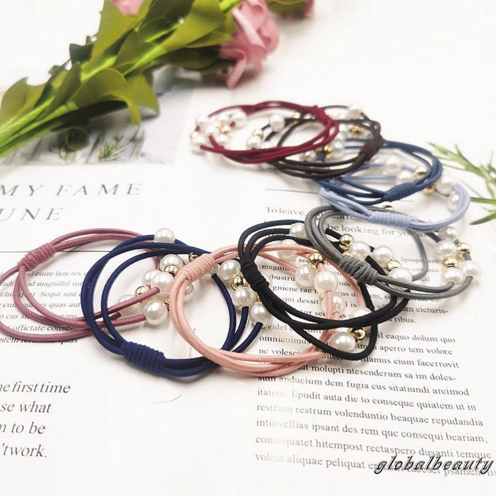 Dây Cột Tóc 3 Trong 1 Đính Ngọc Trai Giả Xinh Xắn Cho Nữ