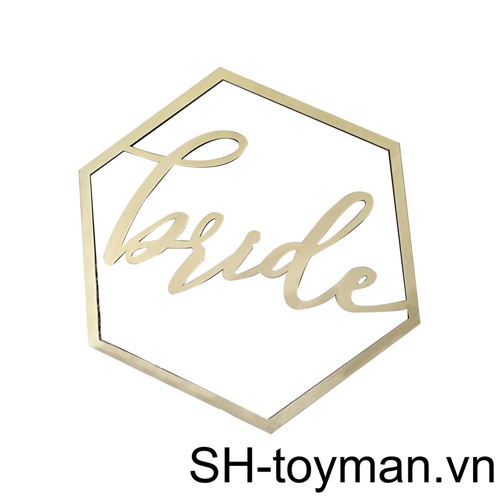 Bảng Gỗ Trang Trí Lưng Ghế Cho Cô Dâu Chú Rể