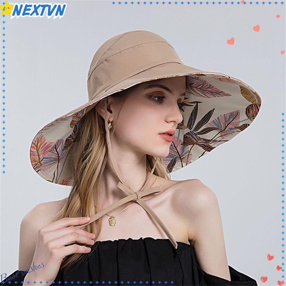 Mũ Rộng Vành Hở Chóp Có Thể Gấp Gọn Tiện Dụng Thời Trang Đi Biển Cho Nữ