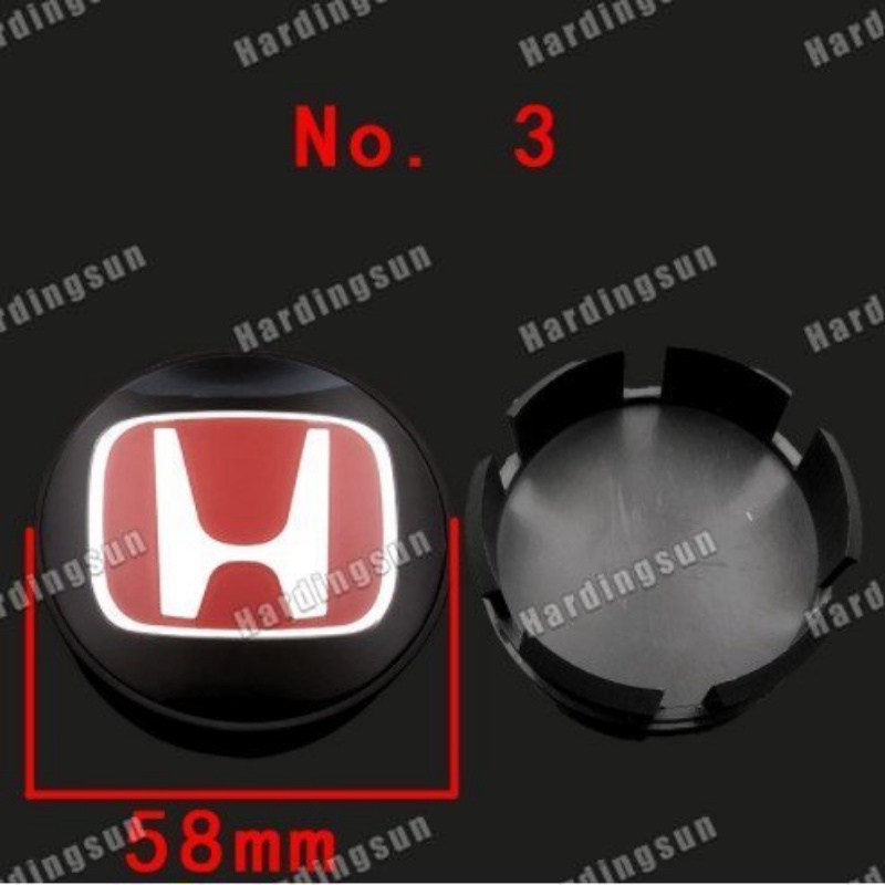 1 Nắp Logo Trang Trí Vành Bánh Xe Hơi Honda 58mm 62MM 69MM