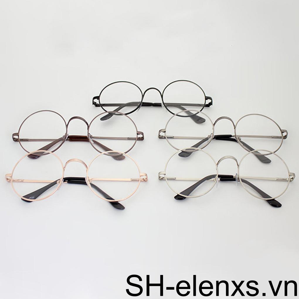 Mắt Kính Gọng Tròn Lớn Bằng Kim Loại Trong Suốt Phong Cách Cổ Điển Mới Cho Nam Và Nữ