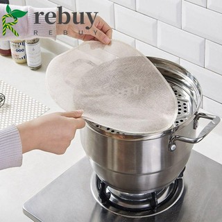 Tấm Vải Cotton Lót Nồi Hấp Bánh Bao Hình Tròn Chống Dính Tiện Dụng Cho Gia Đình