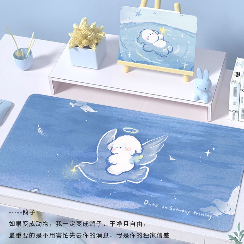 Tấm Lót Chuột Và Bàn Phím Máy Tính Esports Cỡ Lớn Mềm Mại Chống Trượt In Họa Tiết Hoạt Hình Dễ Thương Trang Trí Nhà Cửa / Văn Phòng