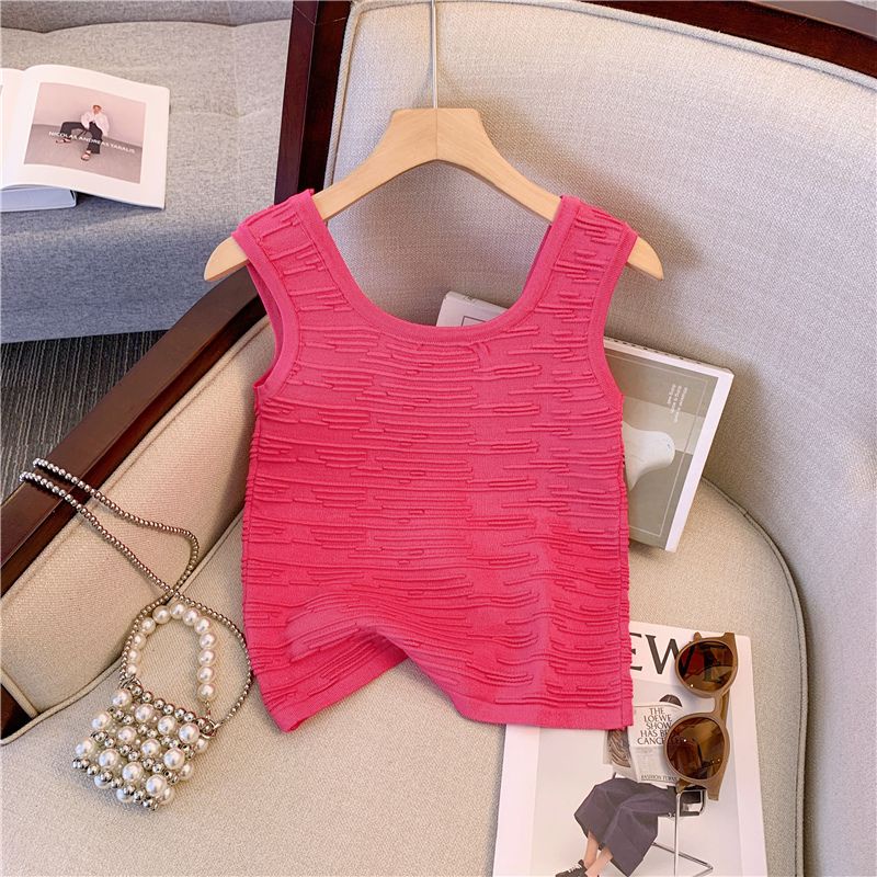 Áo Hai Dây Mùa Hè Phong Cách Pháp Ngọt Ngào Hở Vai Lưng Đẹp Màu Đỏ Hồng Ngọt Ngào Cho Nữ