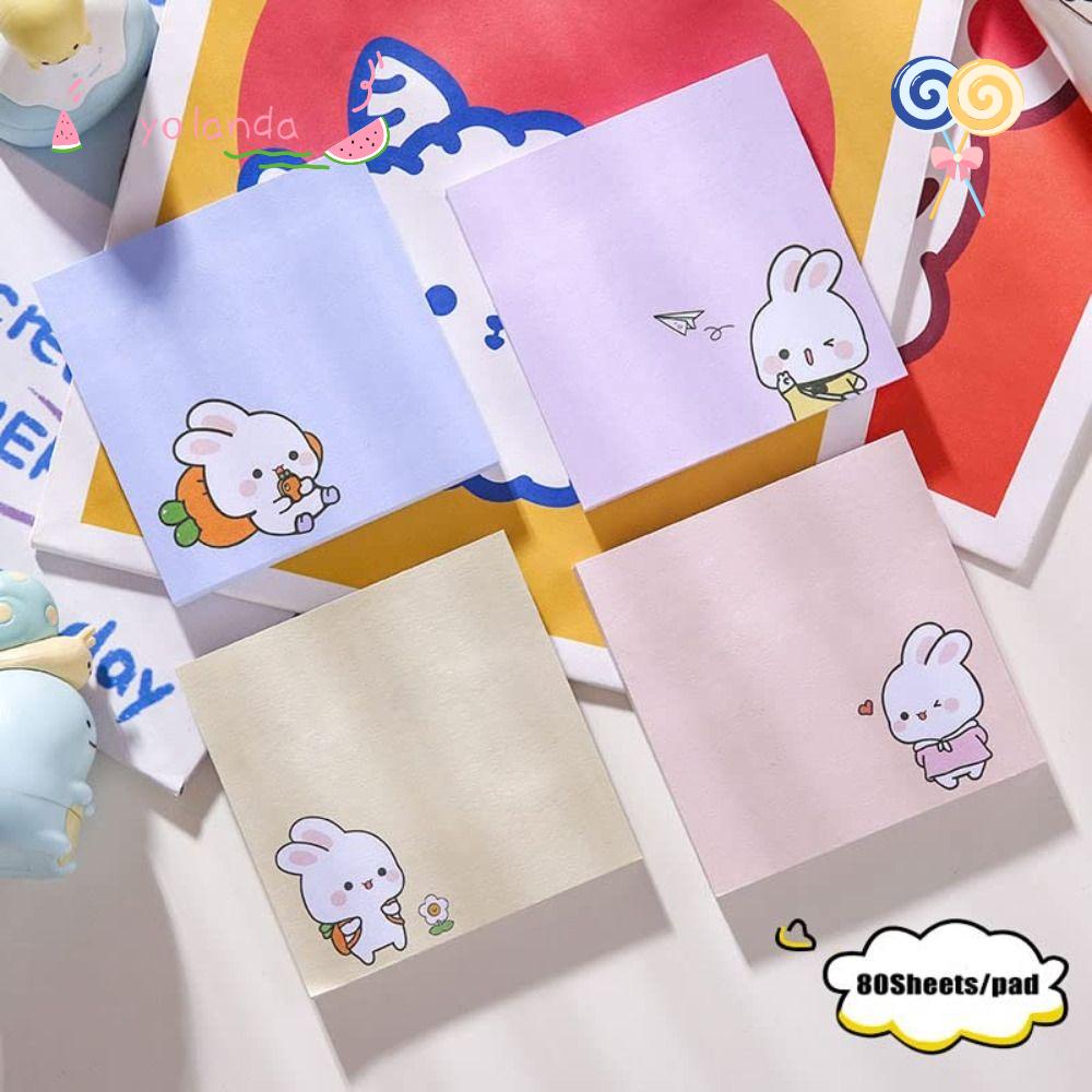 Set 4 Miếng Dán Ghi Chú Tự Dính Họa Tiết Dễ Thương