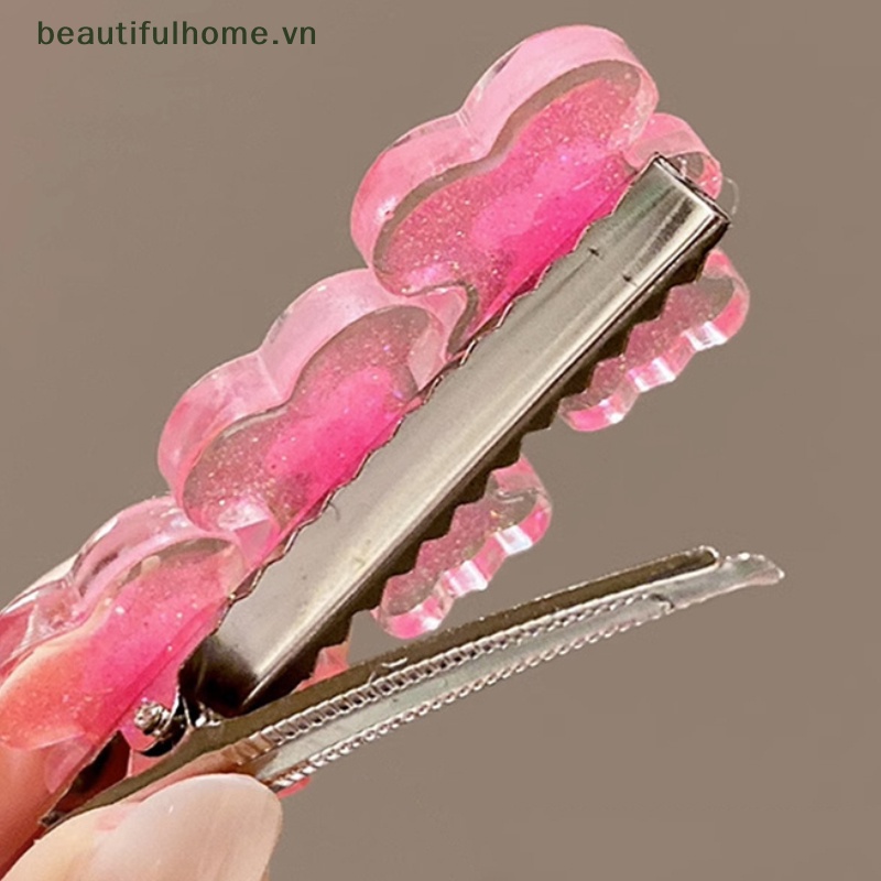 Kẹp Tóc Hình Gấu Nhỏ Lấp Lánh Thời Trang Mùa Hè Cho Nữ