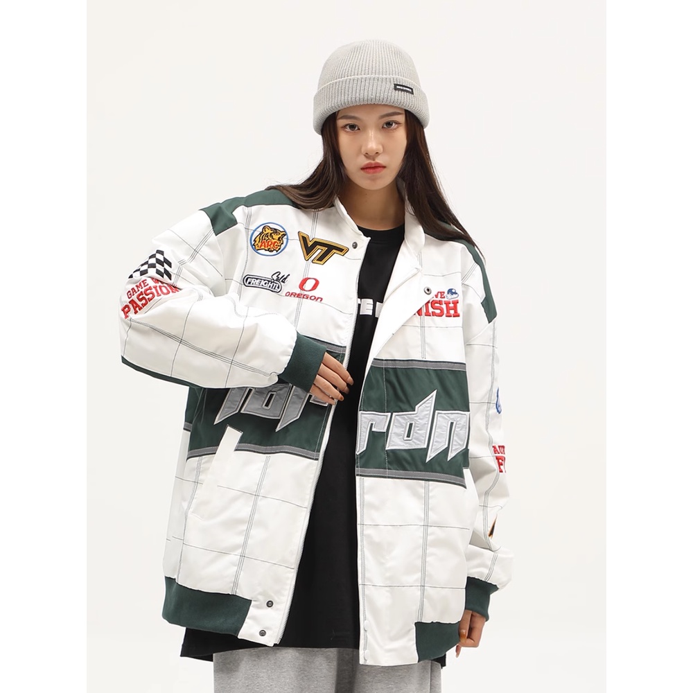 Áo Khoác Bóng Chày Phong Cách Retro Mỹ Cá Tính Cho Nam Nữ
