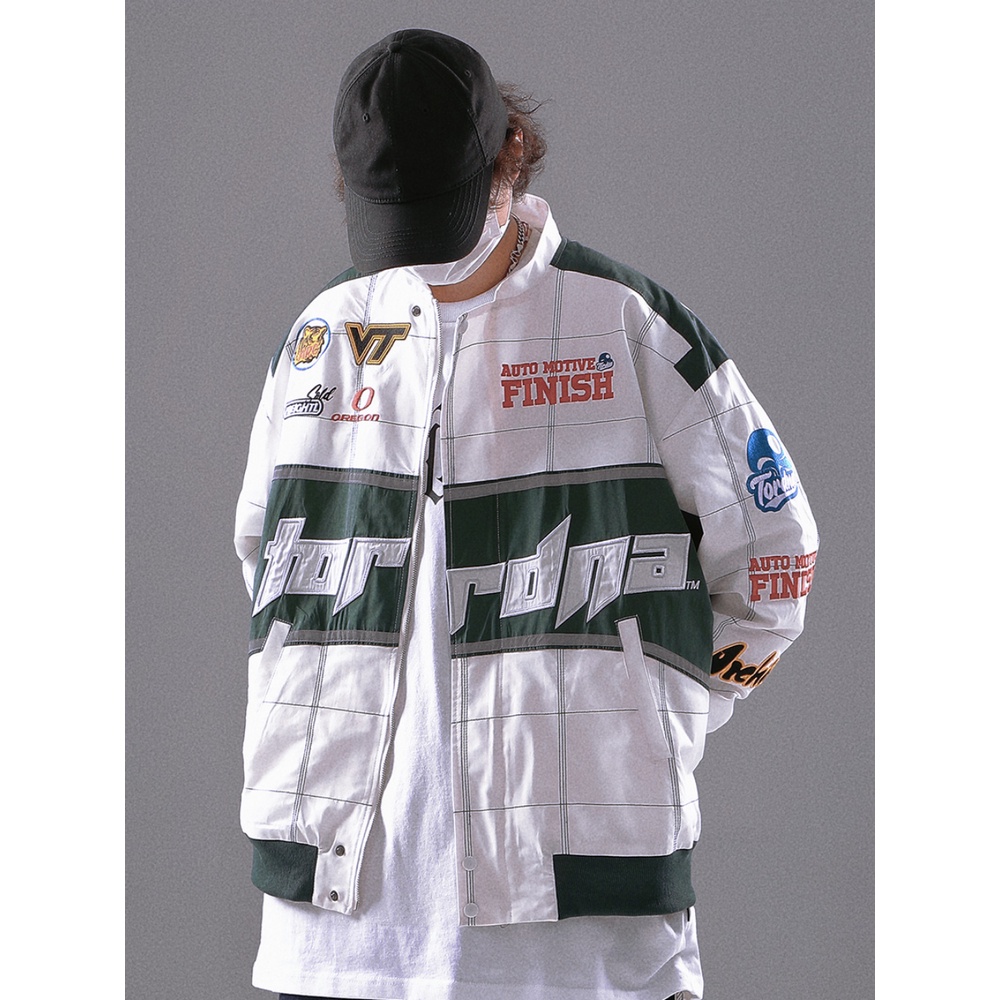 Áo Khoác Bóng Chày Phong Cách Retro Mỹ Cá Tính Cho Nam Nữ