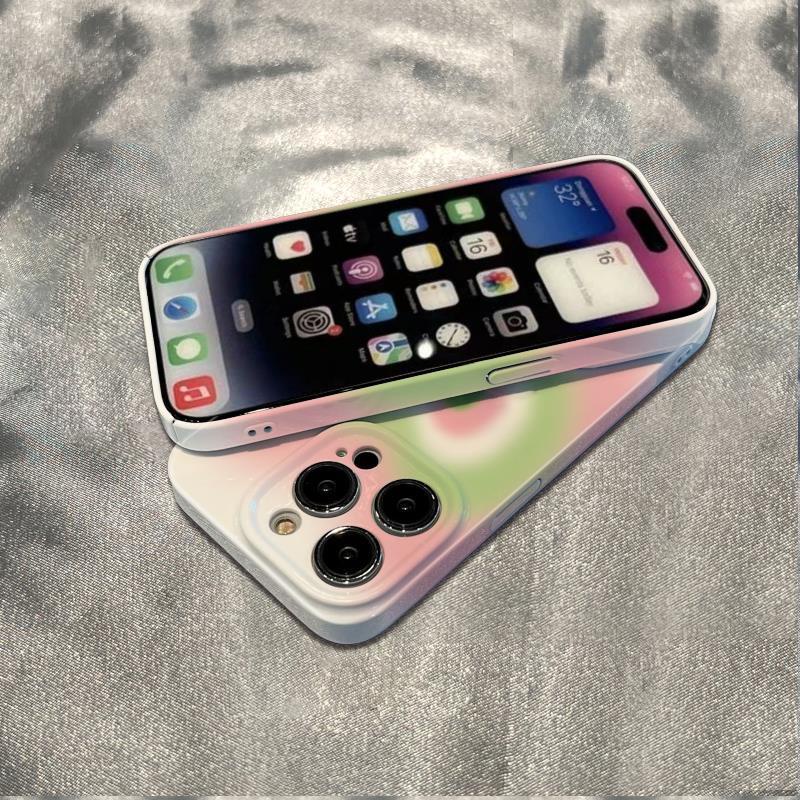 Ốp Điện Thoại Màu Xanh Lá Chống Sốc Đơn Giản Cho Iphone1214pro13 78 6In plus max FZDP