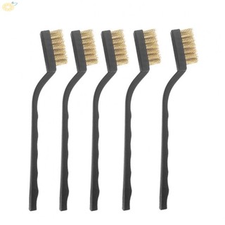 【VARSTR】Brass Wire Brushes 17cm Cleaning Welding Slag Rust-Remover Tool Hand Tools