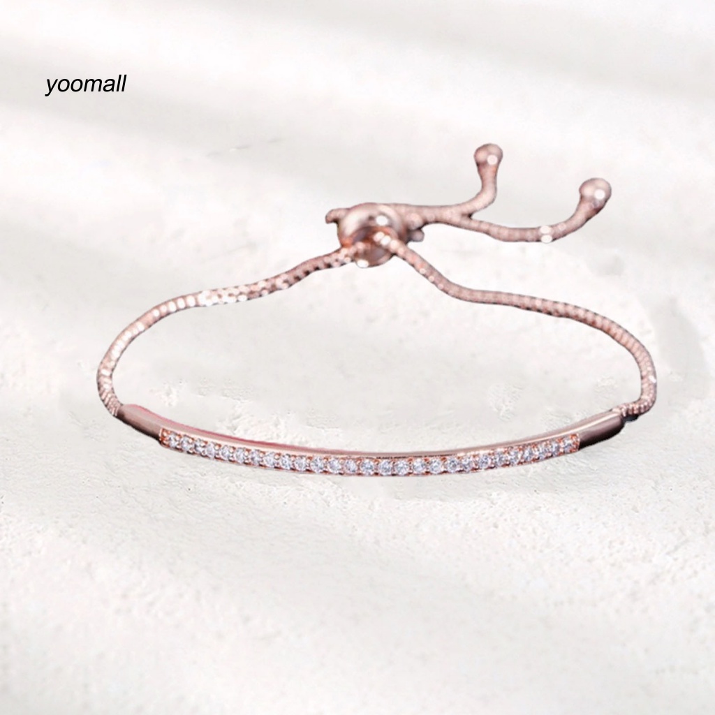 Vòng Tay Đính Đá Lấp Lánh Có Thể Điều Chỉnh Kích Thước