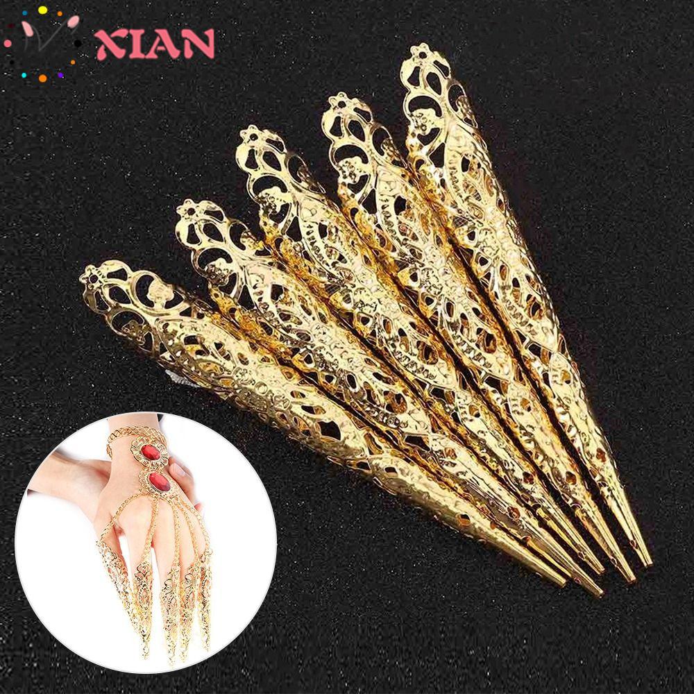 Bộ 5 Móng Tay Giả Múa Bụng Hình Chim Công Tinh Tế