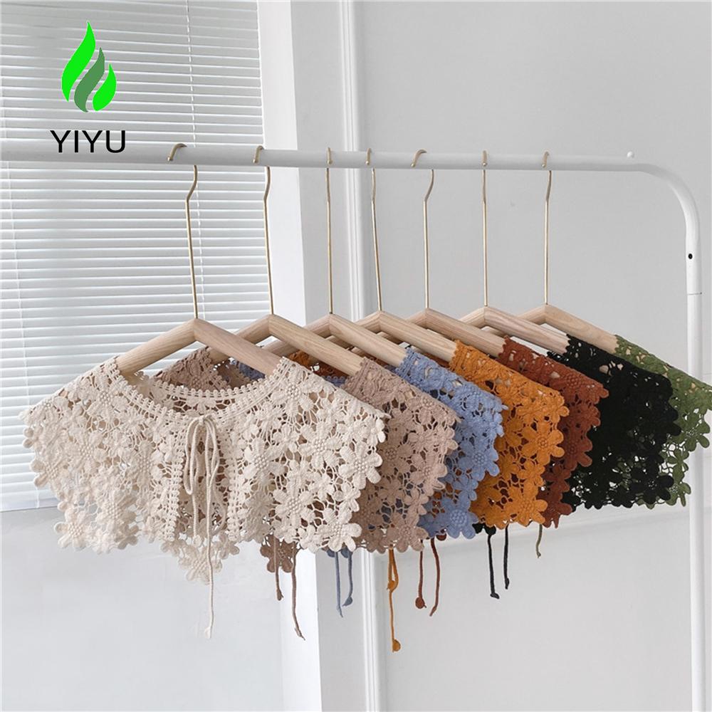 Cổ Áo Sơ Mi Giả Chất Liệu Cotton Thêu Họa Tiết Thời Trang Cho Nữ