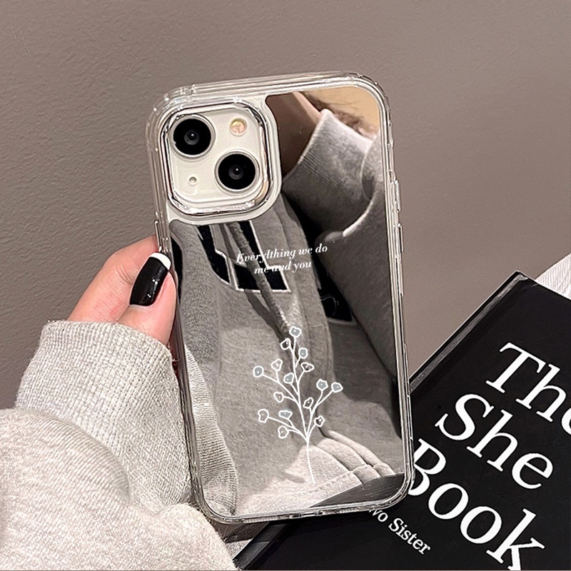 Ốp Lưng TráNg Gương HìNh Cây Cho IPhone 11 12 13 14 12Pro 13Pro 14Pro Pro Max XR X XS Max