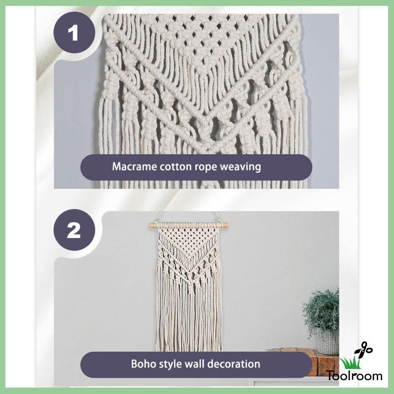 Thảm Treo Tường Phối Tua Rua Phong Cách Boho Độc Đáo Trang Trí Nhà Cửa