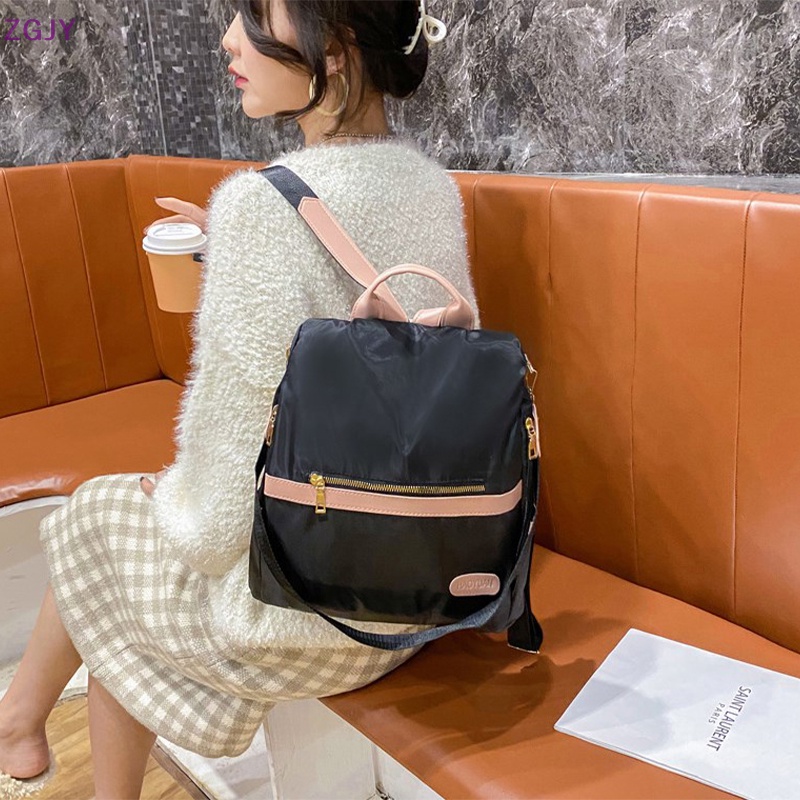 Ba Lô Đi Học Chống Trộm Kèm Móc Khóa Thời Trang Cho Nữ Mới