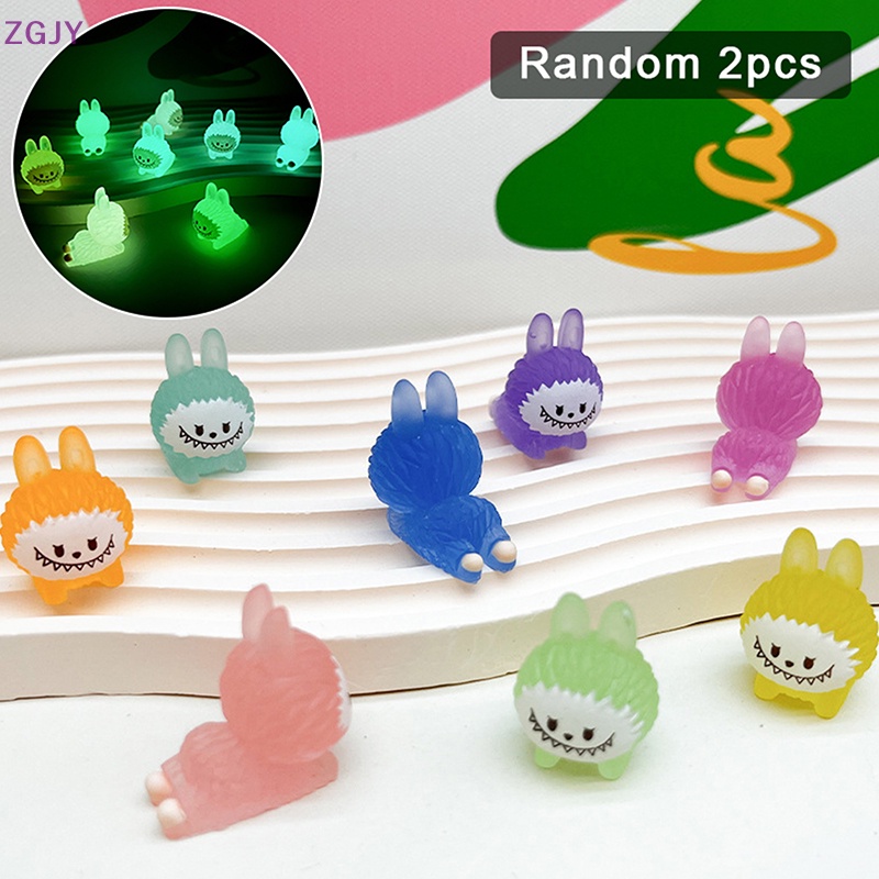 Bộ 2 Tượng Nhựa Phát Quang Hình Hoạt Hình Trang Trí Xe Hơi Mới