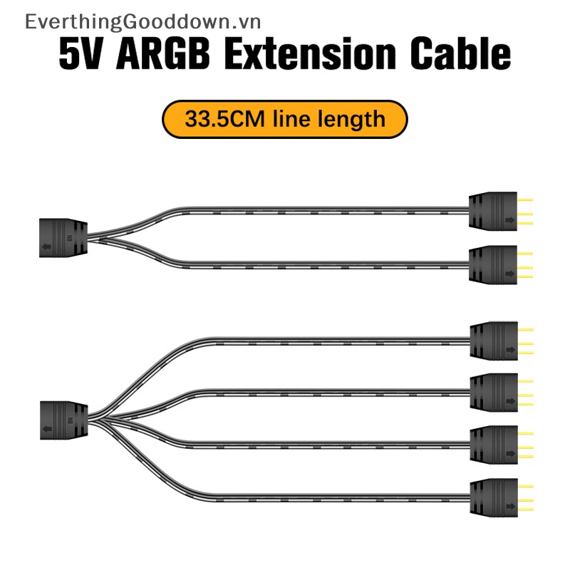 Cáp Chia Cổng 5V 3Pin 1 Sang 2 1 Sang 4 33.5cm ARGB Chuyên Dụng Cho Bo Mạch Chủ