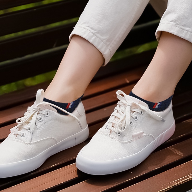 Vớ Cotton Mềm Mỏng Cổ Thấp Thoáng Khí Thấm Hút Mồ Hôi Chống Trượt Đa Năng Cho Nam