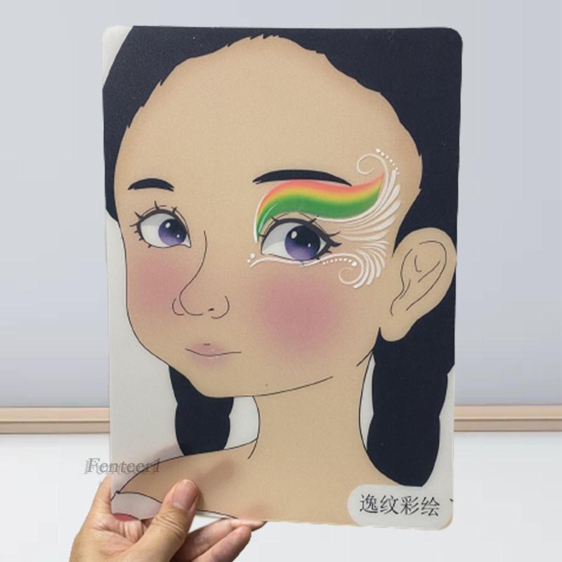 [Fenteer1] Khuôn Tập Vẽ Trang Điểm Tiện Lợi Dành Cho Trẻ Em