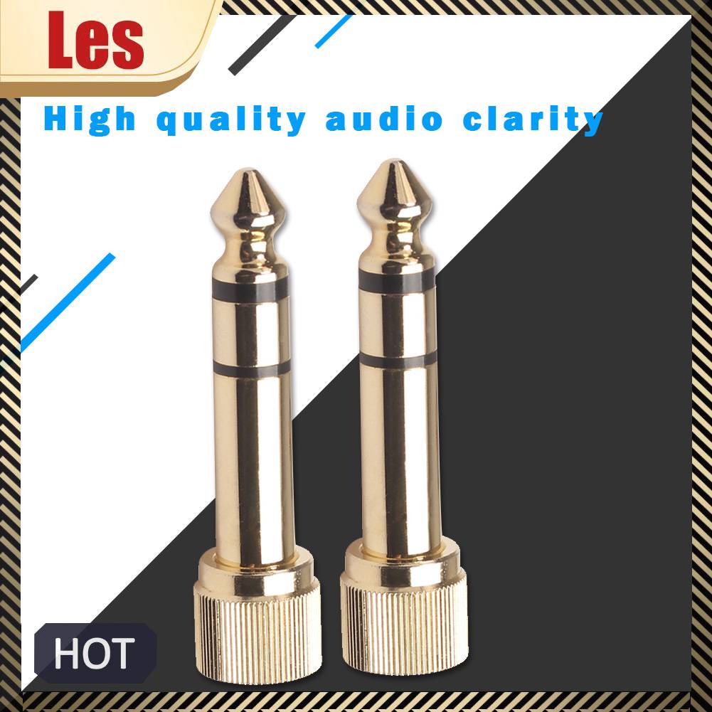 Set 1 / 2 Đầu Nối Jack 6.35mm Male Sang 3.5mm Female