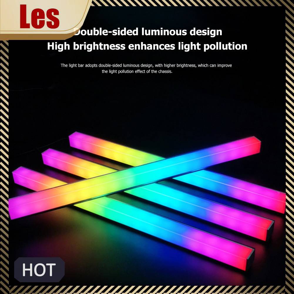 Dải Đèn LED RGB 30cm Từ Tính Nhiều Màu Sắc Trang Trí Không Khí Tiện Dụng