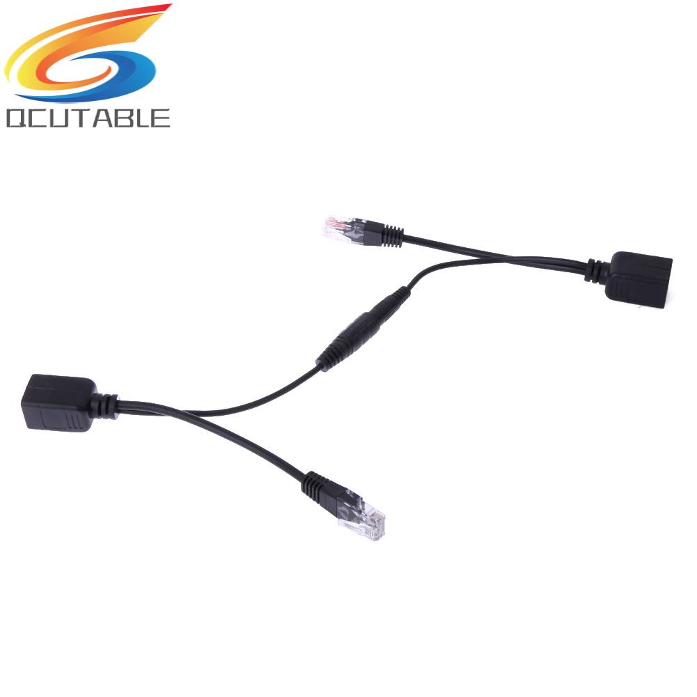 Bộ Dây Cáp PoE + Đầu Chia PoE Màu Đen