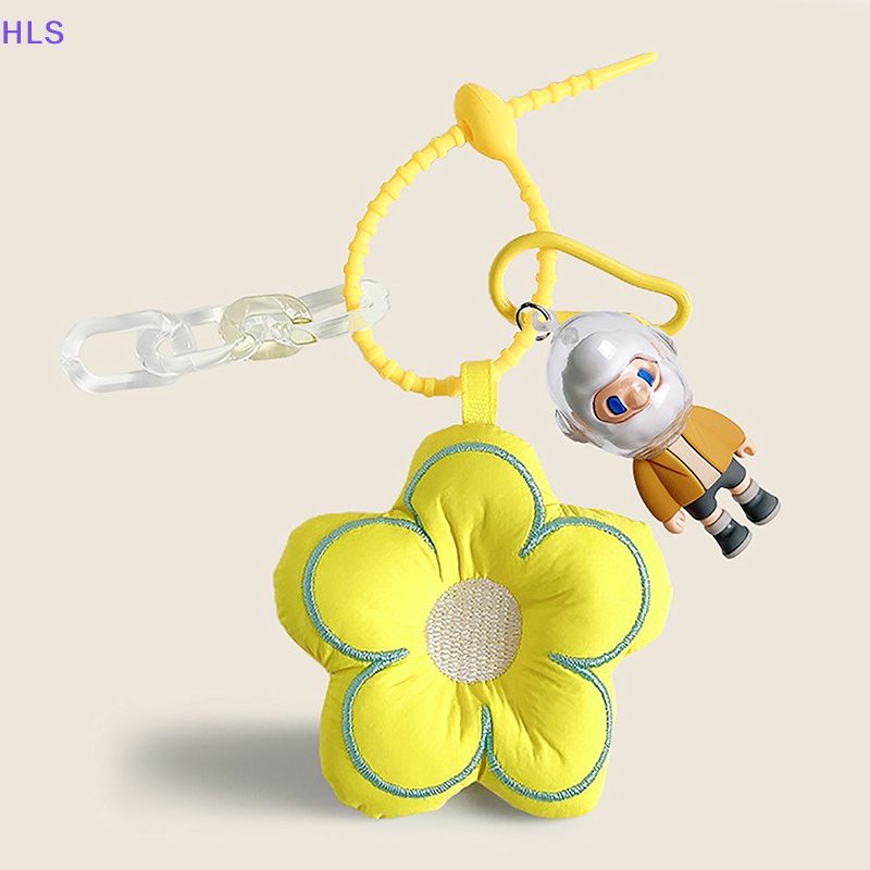 Móc Khóa Hình Bông Hoa Nhỏ Bằng Vải Lông Dễ Thương