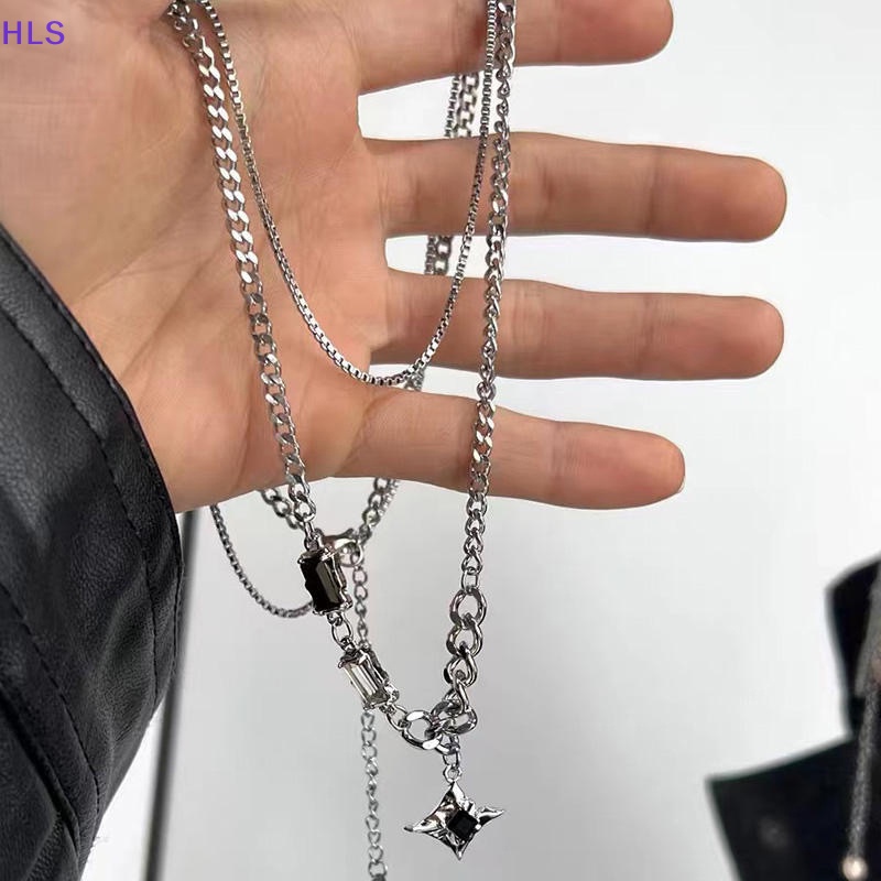 Vòng cổ Hai Lớp Mặt Hình Ngôi Sao Thời Trang Dành Cho Nam Và Nữ Y2K