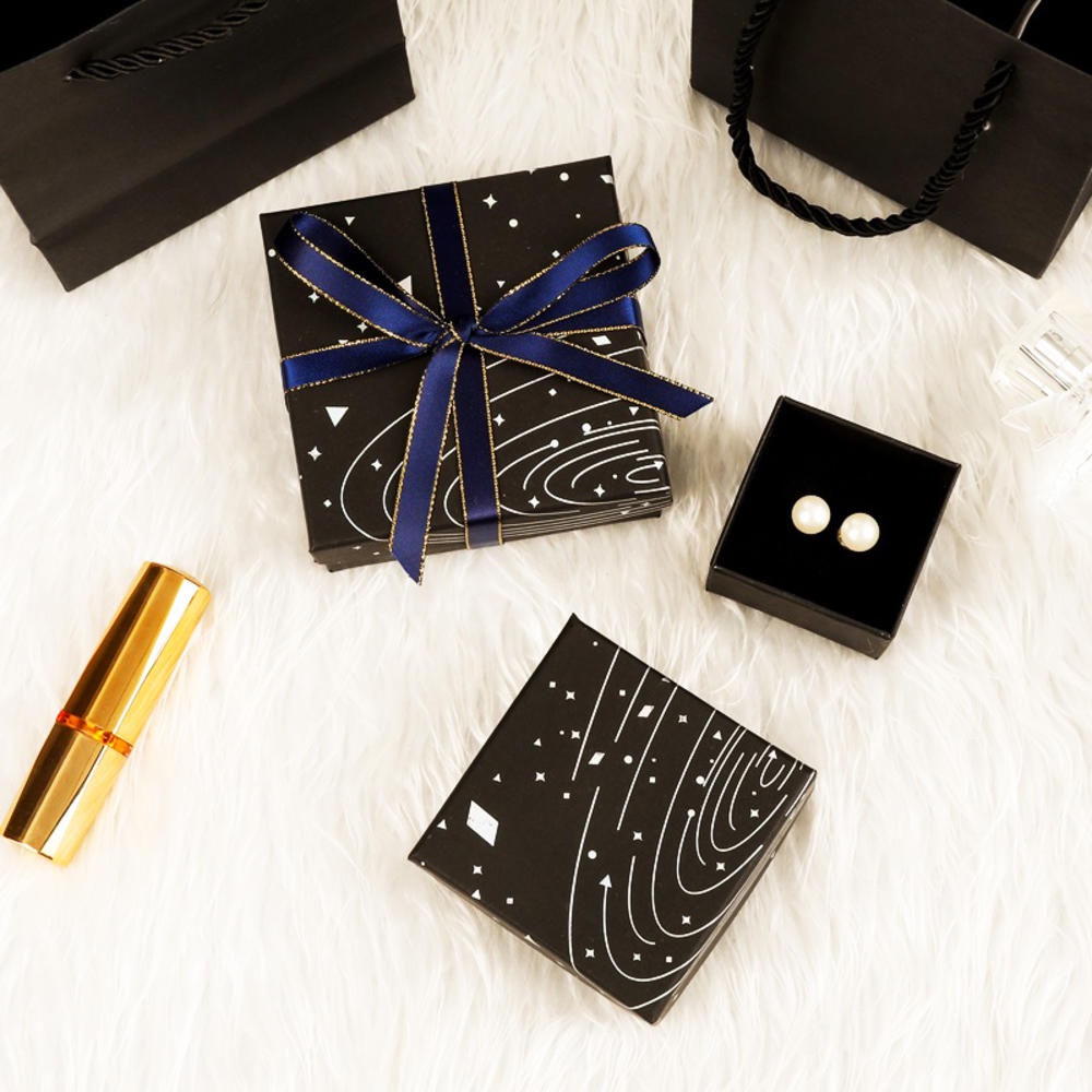 Hộp Giấy Đựng Trang Sức Họa Tiết Bầu Trời Đầy Sao Độc Đáo