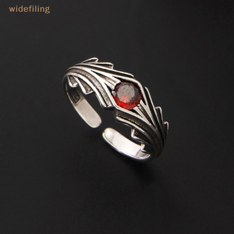 Nhẫn Mạ Bạc 925 Đính Đá Đỏ Thiết Kế Tối Giản Dễ Thương Thời Trang Cho Nữ