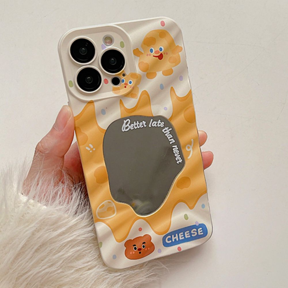 Ốp Điện Thoại TPU Mềm Chống Sốc Tráng Gương In Hình Gấu / Thỏ Dễ Thương Cho IPhone 11 12 13 14 Pro Max