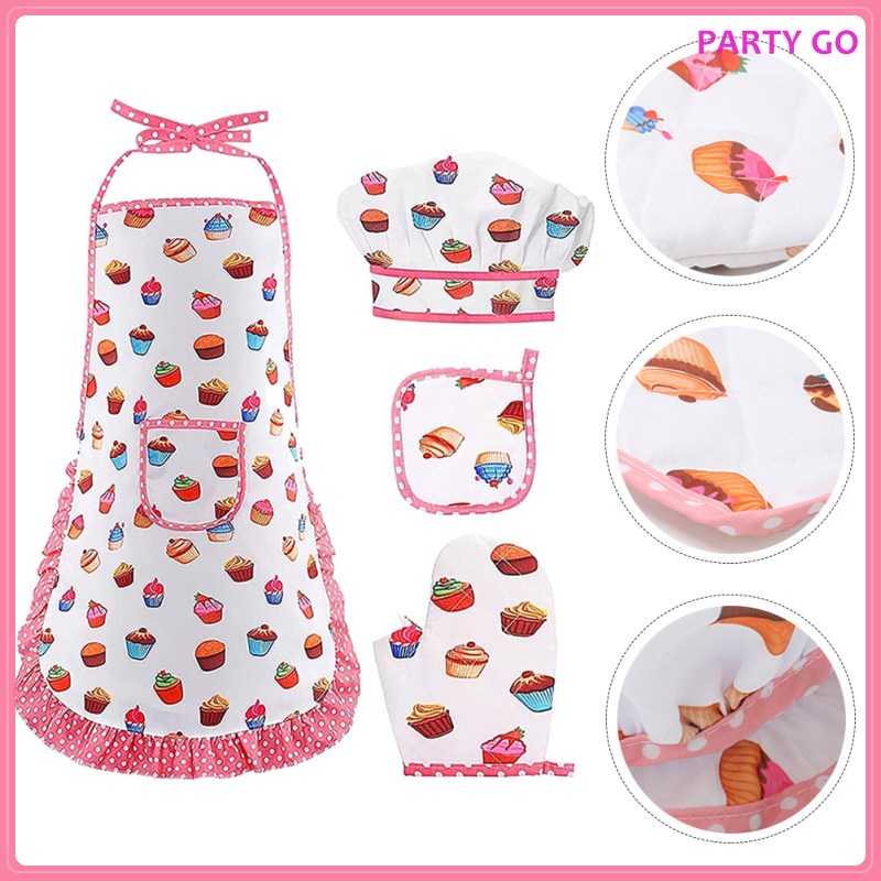 Bộ Tạp Dề + Nón Xinh Xắn Cho Bé Trai Gái