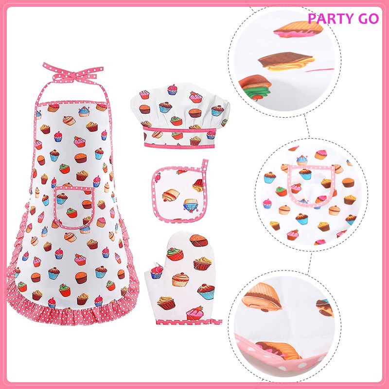 Bộ Tạp Dề + Nón Xinh Xắn Cho Bé Trai Gái