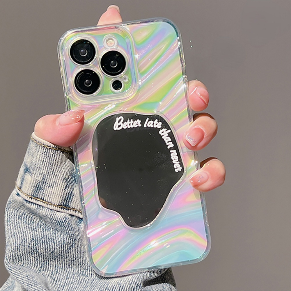 Ốp Điện Thoại TPU Mềm Chống Sốc Tráng Gương Màu Laser Sang Trọng Cho IPhone 11 12 13 14 Pro Max