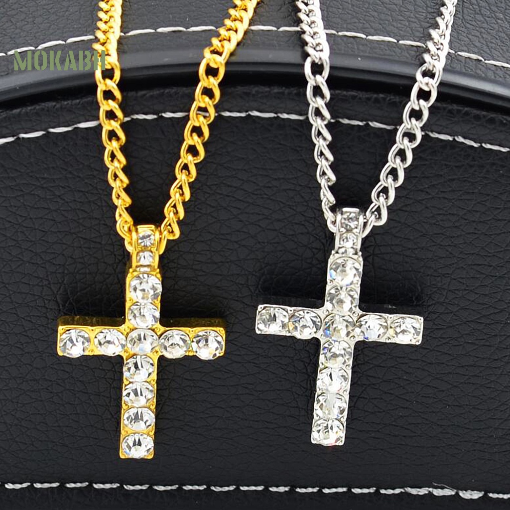 Vòng cổ Hợp Kim Mặt Hình Thánh Giá Đính Đá Nhân Tạo Thời Trang