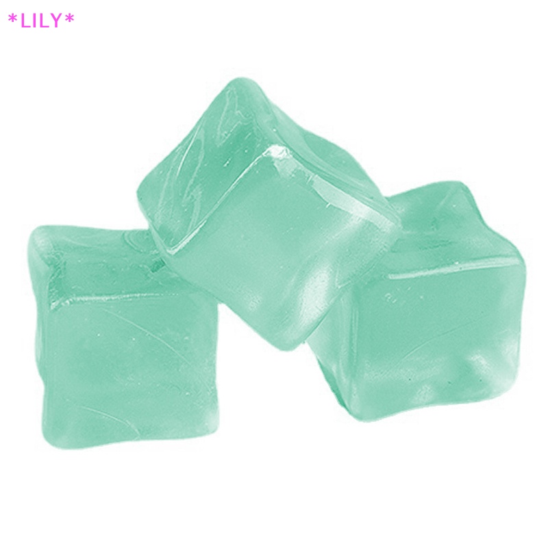 Lily 5 cái mô phỏng đá viên mini phát sáng Mô hình đồ trang trí tự làm thu nhỏ trang trí uuu