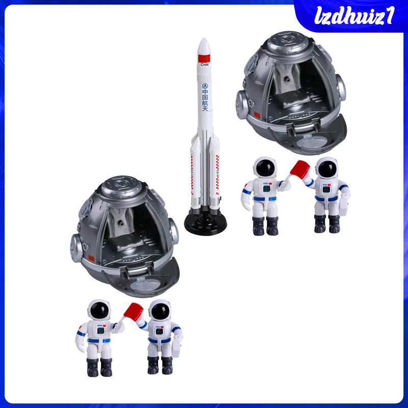 Bộ Đồ Chơi Xếp Hình Phi Hành Gia Mô Hình Thu Nhỏ Cho Bé Trai Bé Gái DIY