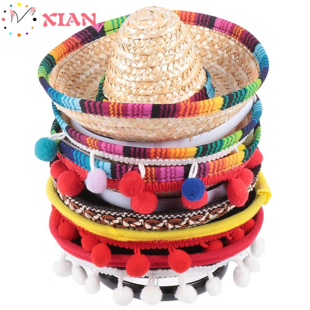 XIANTIN Băng Đô Mũ Sombrero Phụ Kiện Biểu Diễn Tiệc Tùng Phong Cách Mexico Mới
