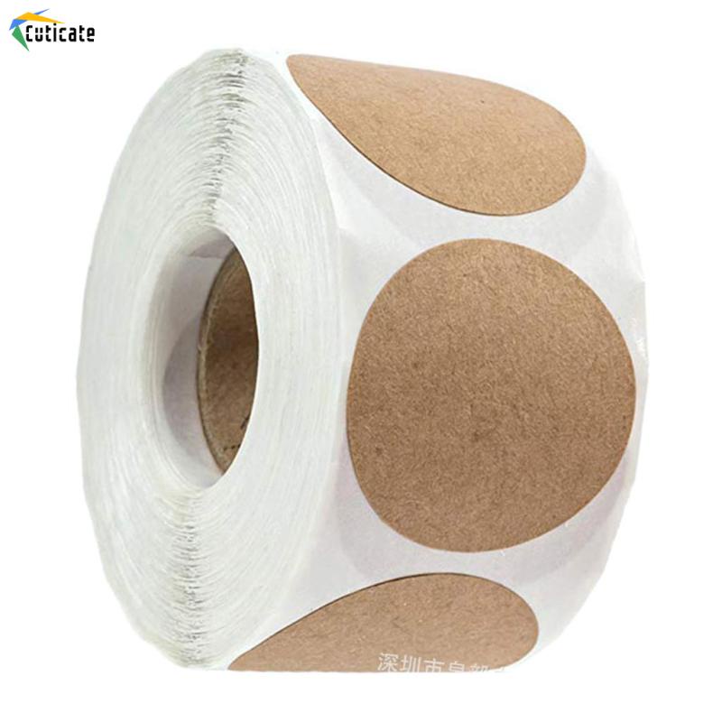 500 Miếng Dán Tròn Màu Nâu 25mm