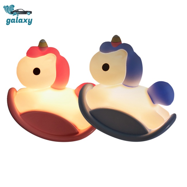 Galaxy Đèn Ngủ Hình Ngựa Trojan Dễ Thương Có Thể Sạc Lại Bằng Cổng Usb Trang Trí Phòng Ngủ Trẻ Em