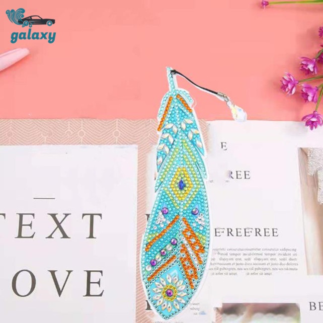 Galaxy Bộ 6 Thẻ Đánh Dấu Trang Sách Dày Dặn Thêu Hình Lông Vũ Dành Cho Người Mới Bắt Đầu