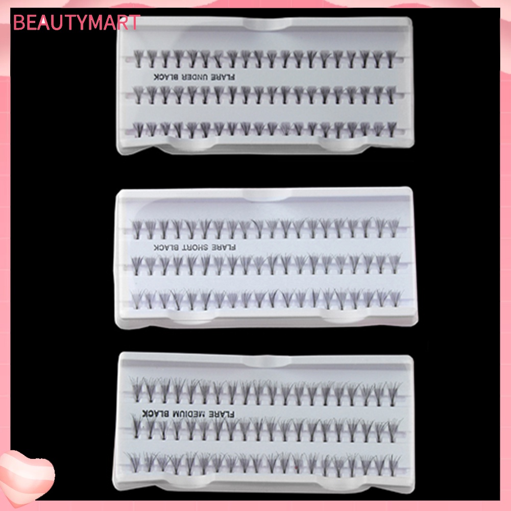 Cụm Lông Mi Giả Màu Đen 8 / 10 / 12mm Tự Làm Trang Điểm Cho Nữ