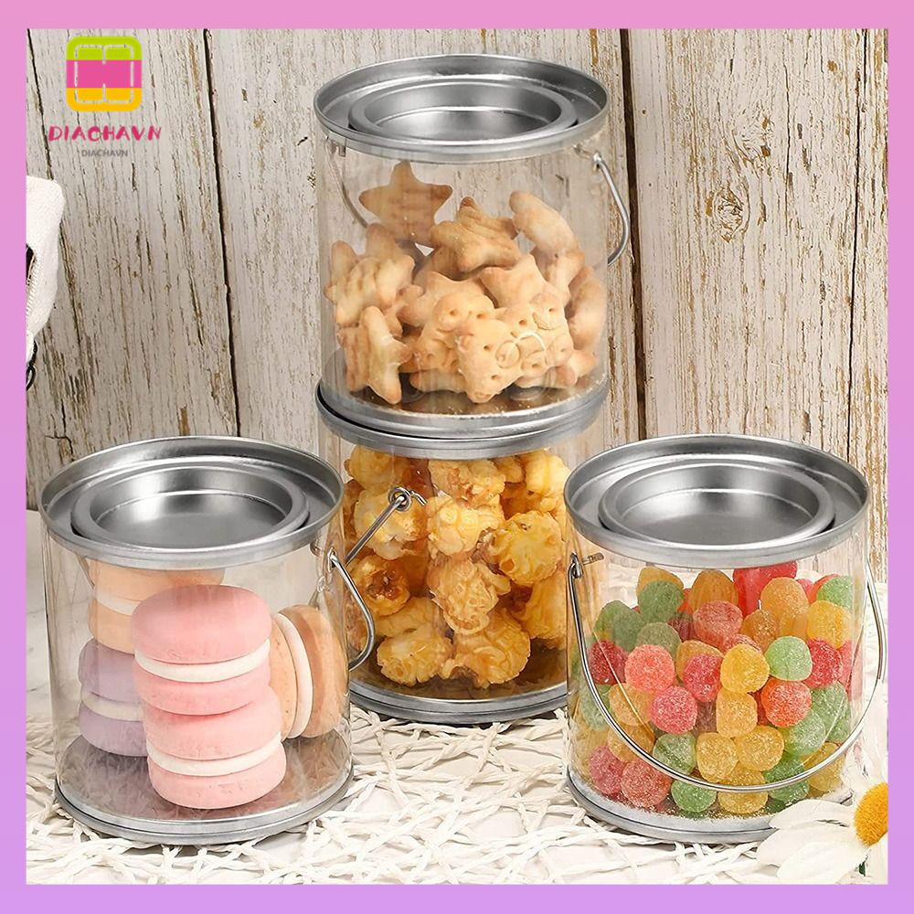 Set 12 Hộp Đựng Kẹo Mini Trong Suốt Có Nắp Đậy Trang Trí Nhà Ở / Tiệc Tùng