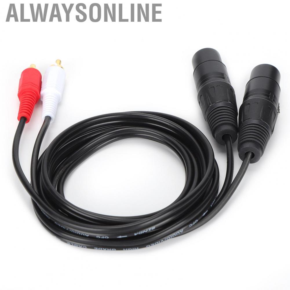 Alwaysonline 1.5M Dual XLR Female To Cable Microphone Speaker DVD Cord Wir ZIN