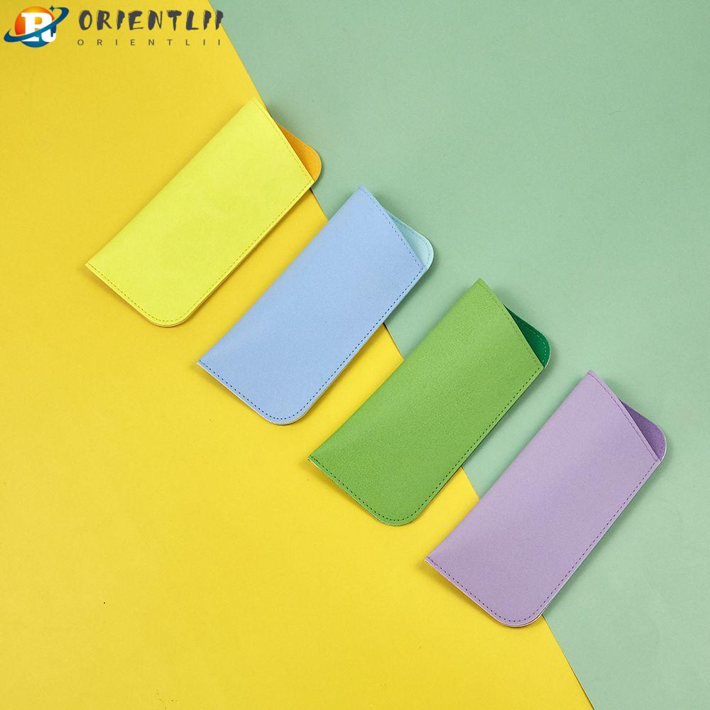 ORIENTLII Ốp Điện Thoại Da Trơn Màu Đơn Giản Xinh Xắn