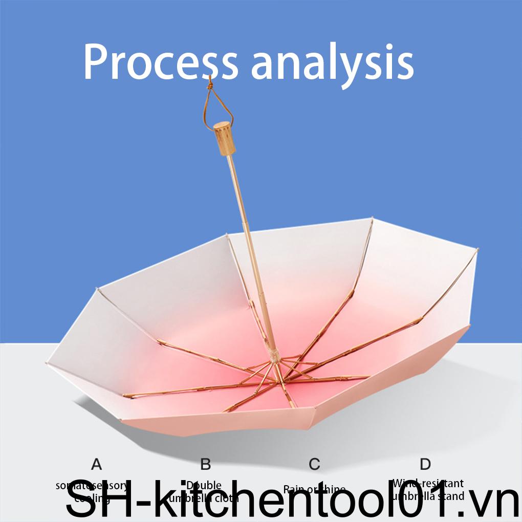 (CD) Dù Che Nắng Hai Lớp Chống Gió Chống Thấm Nước Nhỏ Gọn Bằng Vinyl