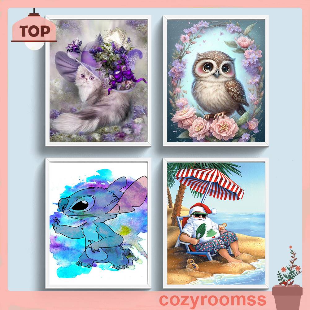 Bộ Tranh Sơn Dầu Vẽ Tay Động Vật DIY